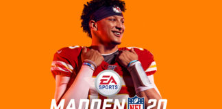 Patrick Mahomes on the cover of Madden 20